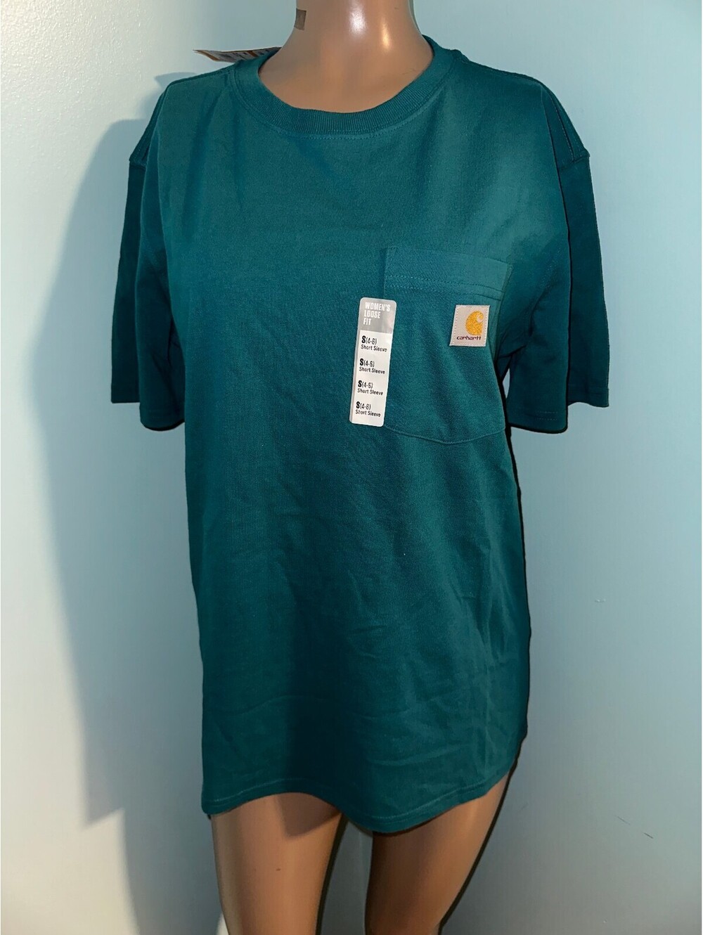 Carhartt Women's Work Green Loose Fit S T-Shirt NWT
